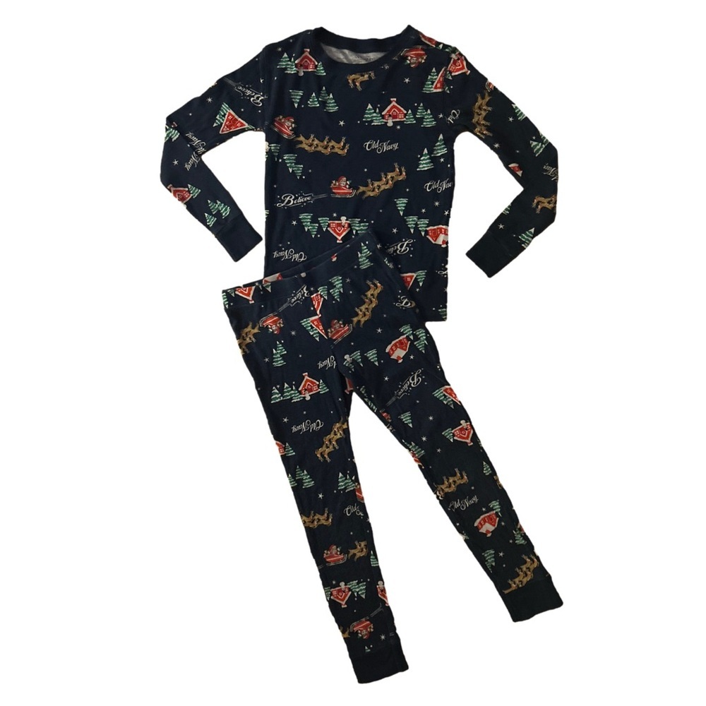 Old Navy Festive Kids Pajamas L 10